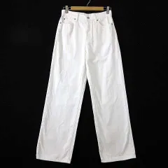 ユニクロ UNIQLO カイハラ KAIHARA ワイド ストレート ジーンズ 221-464744 デニムパンツ 24 白 ホワイト