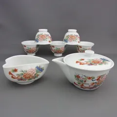美濃焼 茶器揃（牡丹）