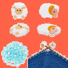 羊編み針キャップ 棒針キャップ 段数マーカー シリコン 円形編みステッチメーカーリング 編み針ストッパー 64点 編み目メーカー 編み物ツール BENECREAT 収納ケース付き 携帯便利