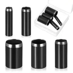 穴あけポンチ レザーパンチツールセット 丸穴カッター 5個セット 穴あけ工具 ステンレス鋼製 ベルト 時計バンド ストラップ用 5サイズ (5mm 7mm 10mm 13mm 15mm) 合金鋼 レザー用工具