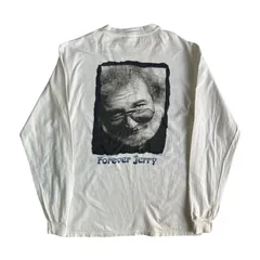 90s - 00s Grateful Dead Jerry Garcia 追悼 Forever Jerry 長袖 Tシャツ Mサイズ グレイトフルデッド ジェリーガルシア ロック ヴィンテージ バンドTシャツ ヒッピー サイケデリック vintage