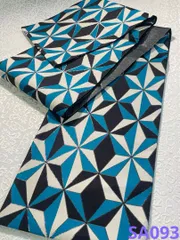 袋帯 振袖用 幾何学模様 麻の葉文様 銀糸 正絹 六通 SA093