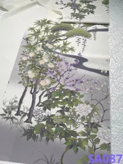 付け下げ 訪問着 反物 牡丹 橘 梅 草花文様 正絹 SA087