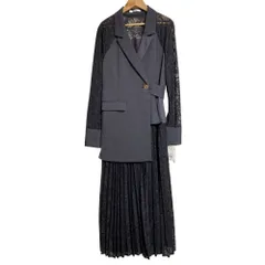 未使用 23AW SNIDEL スナイデル スイッチングレースドレス ワンピース 1 チャコールグレー  レディース 古着 中古 USED