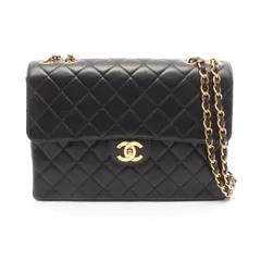 シャネル CHANEL ショルダーバッグ デカマトラッセ 30 シングルフラップ ブラック ラムスキン（羊革） デカマトラッセ チェーンショルダー レディース Used A