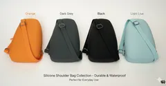 【4色セット】 ショルダーバッグシリコン製 防水 レディース メンズ 斜めがけ 軽量 撥水 バッグ アウトドア お出かけ まとめ買い お得 家族 シェア