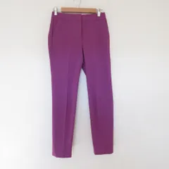 美品 Theory luxe セオリーリュクス イージースラックスパンツ 36 パープル レディース 古着 中古 USED