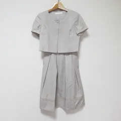 美品 ANAYI アナイ ボレロ ワンピース アンサンブル 36 ベージュ レディース 古着 中古 USED