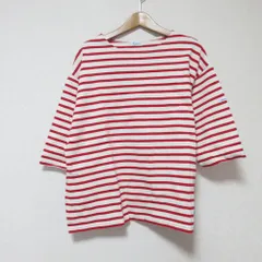 美品 ORCIVAL  オーシバル ボーダー バスクシャツ 1 ホワイト レッド レディース 古着 中古 USED