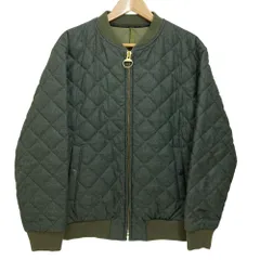 美品 Barbour バブアー ウールキルティング ジャケット 1702220 サイズ42 カーキ メンズ 古着 中古 USED