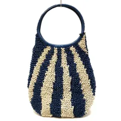 ANTEPRIMA(アンテプリマ) ハンドバッグ ワイヤーバッグ ブルー×白 ストライプ