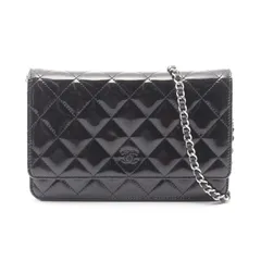 シャネル CHANEL ショルダーバッグ マトラッセ A33814 ブラック パテントレザー マトラッセ チェーンウォレット レディース Used A