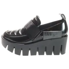 UNITED NUDE (ユナイテッドヌード) エナメル 厚底ローファー ブラック レディース