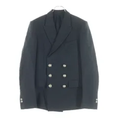 BALMAIN (バルマン) ダブルプレスト テーラードジャケット ブラック T722 B552のサムネイル