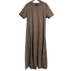 未使用 ICB アイシービー 半袖 カットソーワンピース サイズM ブラウン レディース 古着 中古 USED