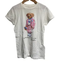 美品 POLO RALPH LAUREN ポロラルフローレン ポロベアー プリントTシャツ サイズXS ホワイト レディース 古着 中古 USED