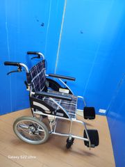 折りたたみ式車椅子 パープルチェック柄 カワムラサイクル HA-240SP 折りたたみ式車椅子 パープルチェック柄 カワムラサイクル HA-240SP