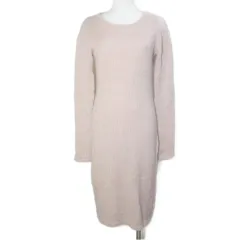 ティビ tibi 美品 ニットワンピース ロング ペチコート付き 長袖 厚手 ウール混 2 M相当 ピンク /X
