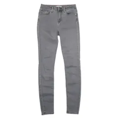 美品 TOMMY HILFIGER トミーヒルフィガー スキニージーンズ スリム デニム パンツ ジーパン Gパン リサイクルコットン 26 グレー レディース 古着 中古 USED