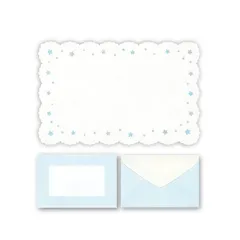 【新品・7営業日以内発送】クリエイトジー 074566 ダイカットミニレターセット 星 水色【沖縄離島販売不可】