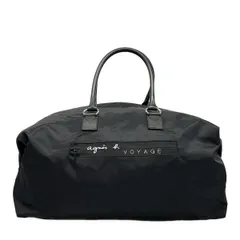 agnes b(アニエスベー) ボストンバッグ - 黒 VOYAGE/本体ロックなし レザー