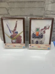 【N1-21】◎ ガンダムSEED × コップのフチ子　一番くじ　G賞　フレームスタンド　2点セット
