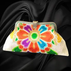 【No.706】着物リメイクバッグ、和風クラッチバッグ、着物ショルダーバッグ