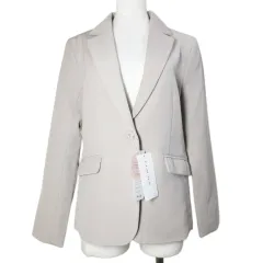 グラシア GLACIER ハニーズ タグ付き 美ージー テーラードジャケット ウォッシャブル シングル 1B 総裏地 S モカベージュ /X