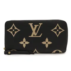 LOUIS VUITTON ルイ ヴィトン モノグラムアンプラント ジッピーウォレット ラウンドファスナー 長財布 バイカラー ブラック ベージュ M80481