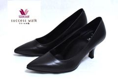 【新品】ワコール success walkパンプス ブラック レザー 23.5 定価2万4200円】新品 SUCCESS WALK サクセスウォーク パンプス 23.5cm