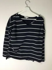 【GLOBAL WORK】Vネック長袖カットソー サイズL