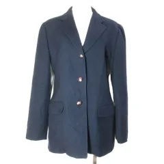 バーバリーズ Burberrys ヴィンテージ テーラード ジャケット ウールツイル シングル ロゴボタン 総裏地 9AR M相当 紺 ネイビー /X