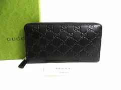 グッチ GUCCI GG シマ レザー ラウンドファスナー 長財布 ジップアラウンドウォレット メンズ レディース 【未使用保管品】