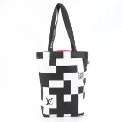美品 ルイヴィトン SEE LV 展 限定 トート バッグ 肩掛け ショルダー ハンド ブラック 黒 ピンク A4 レディース REM DJ15-1【中古】