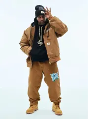 (L)Carhartt カーハート WIP x Awake NY ダブルニー パンツ ブラウン