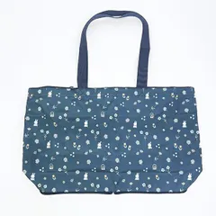 ミッフィー miffy 小花 折りたたみトートバッグ ネイビー
