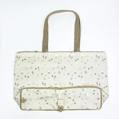 ミッフィー miffy 小花 折りたたみトートバッグ グレージュ