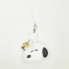 スヌーピー ウッドストック PUレザーストラップ キーホルダー スマホ SNOOPY