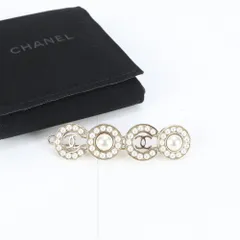 極美品 シャネル B21 P ココマーク パール バレッタ ゴールド ヘアクリップ アクセサリー レディース RRE DI19-4【中古】