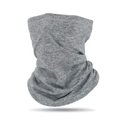 [Wild Scene] ネックウォーマー メンズ 冬用 防寒 防風 暖かい 薄手 裏起毛 大きい ロング 伸縮/アウトドア スポーツ バイク 釣り スノーボード 登山 ゴルフ に最適 (ライトグレー)