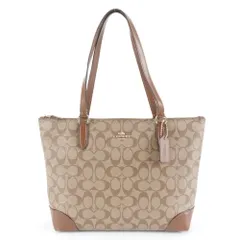 極美品 コーチ シグネチャー F29208 レザー トート バッグ 肩掛け ショルダー ハンド 本革 ブラウン A4 レディース EEM DJ34-4【中古】