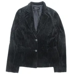 良品 BALLSEY ボールジー トゥモローランド テーラード ジャケット ブレザー ベロア ベルベット ストライプ 黒 ブラック レディース 古着 中古 USED