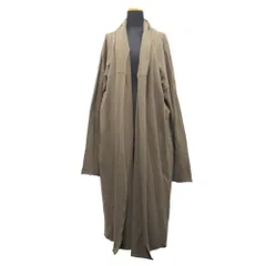 美品 GOOD GRIEF グッドグリーフ ガウン スウェット ロング コート ジャケット ブルゾン カーディガン サイズF カーキ レディース 古着 中古 USED