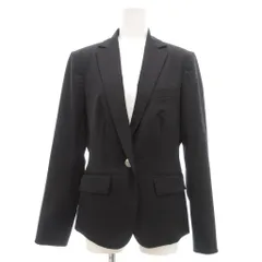 ザ・スーツカンパニー THE SUIT COMPANY she テーラードジャケット シングル 42 黒 ブラック 背抜き /UO