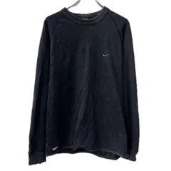 NIKE ロゴスウェット パーカー 2XL ブラック ナイキ プルオーバー ワンポイント ロゴ刺繍 ラグラン トップス 秋物 a801-5955