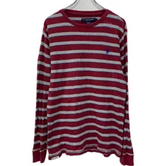 U.S.POLO ASSN. 長袖 ロゴTシャツ L ボルドー グレー ユーエスポロアッスン プルオーバー コットン100% ワンポイント刺繍 春物 a801-5981