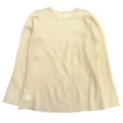 美品 Ray Beams レイビームス シアー リブ クルーネック ニット カットソー 透け感 重ね着 トップス ONE SIZE ベージュ レディース 古着 中古 USED