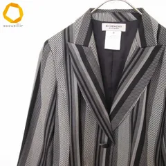 ジバンシィ GIVENCHY ジャケット シルク混 ストライプ ロゴボタン テーラード レディース [a979525]のサムネイル