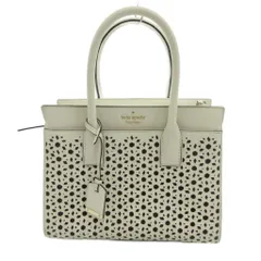 ケイトスペード KATE SPADE ハンドバッグ ホワイト系 パンチングレザー 牛革 /UO