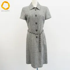 ルネ Rene ワンピース ロング 半袖 ツイード ベルト付き レディース [a989821]